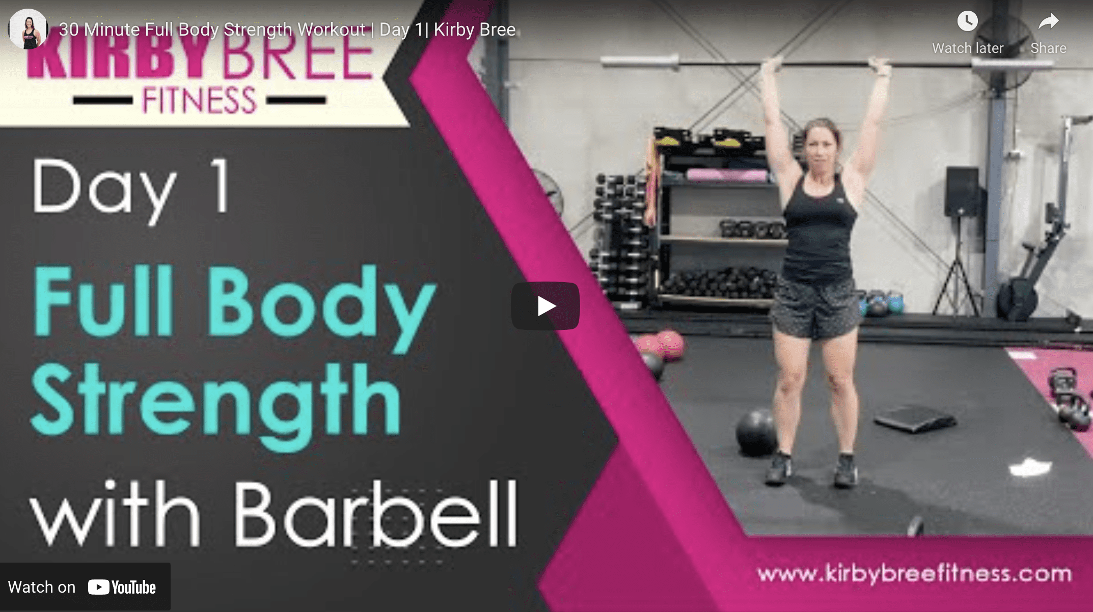30 Minute Full Body Strength Barbell